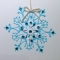 Handmade Christmas Card - Decorated With Hanging Die Cut Snowflakes & Beads