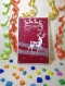 Luxury Handmade Christmas Card - Decorated With Silver Ribbon & Glittering Die Cut Reindeers