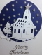 Luxury Handmade Christmas Card - Decorated With Die Cut House, Tree & Beads