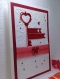 Luxury Handmade Valentine Day Card - Decorated With Glittering Die Cut Love Key & Red Ribbon