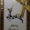 Luxury Handmade Christmas Card - Decorated With Golden Ribbon & Glittering Die Cut Reindeer